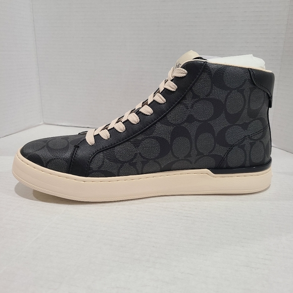 Coach black leather high tops Brand new Size 10.5D with OG box - Picture 2 of 7